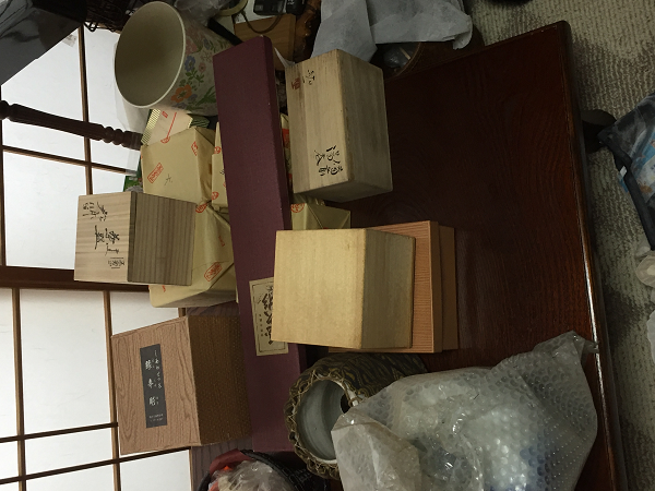 【2017-09-15】松山市にて遺品整理等をさせて頂き、御茶道具等を数多く買取させて頂きました。